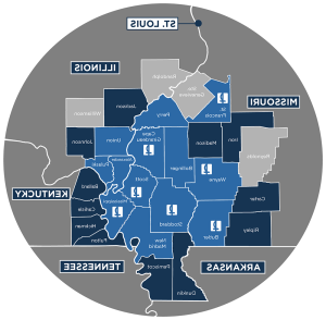 Saint Francis Healthcare System Service Area Map